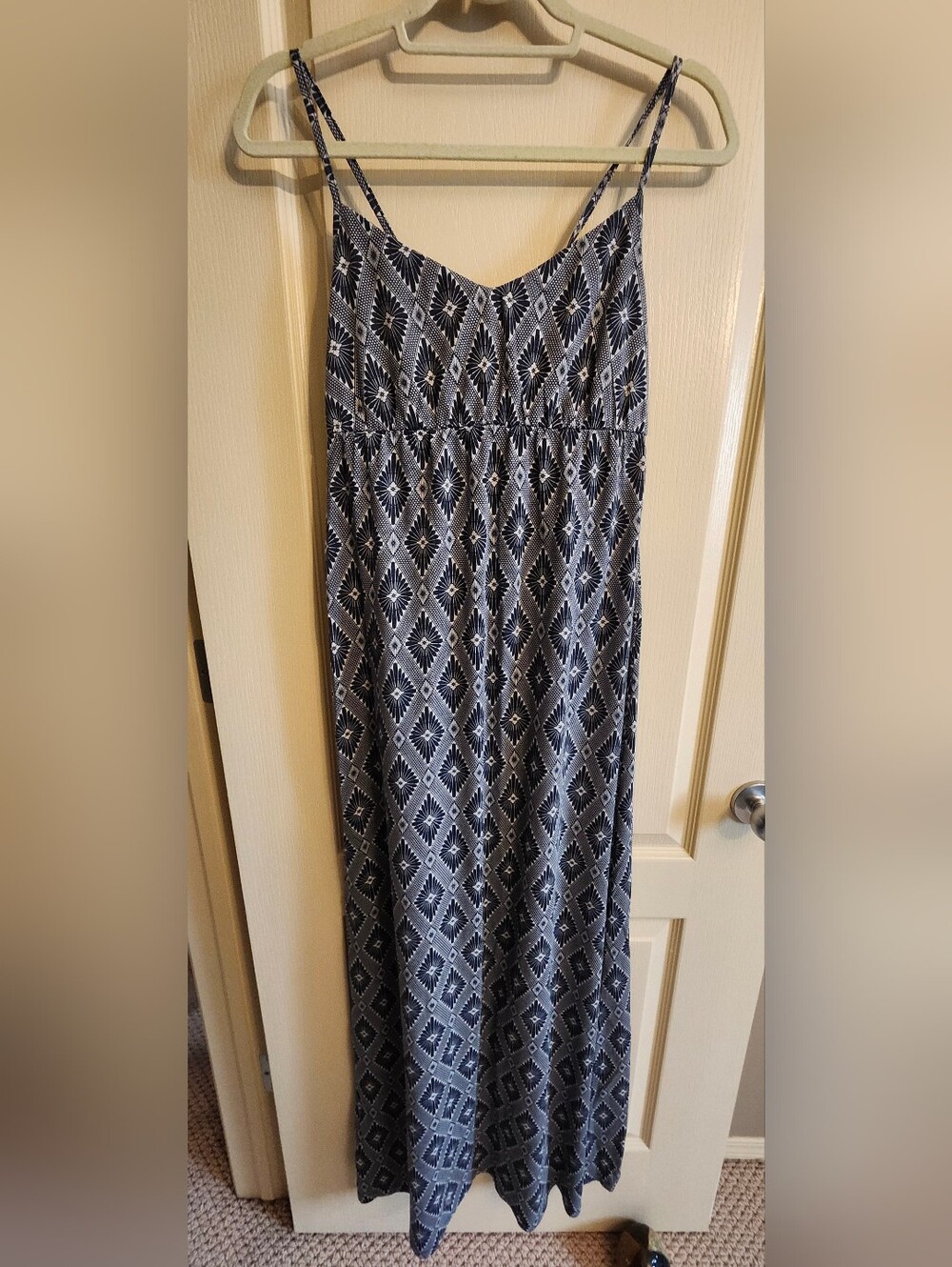 O'NEILL Jenna Ink Blue Geometric Print Maxi Dress. Size Medium. - Picture 5 of 15